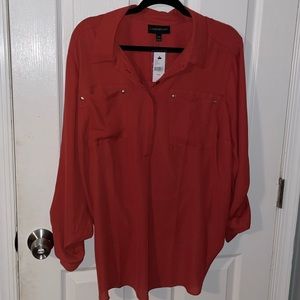 NWT orange Lane Bryant blouse
